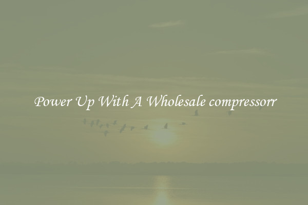 Power Up With A Wholesale compressorr
