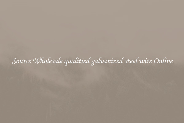 Source Wholesale qualitied galvanized steel wire Online