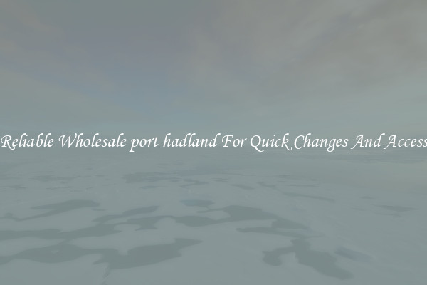 Reliable Wholesale port hadland For Quick Changes And Access