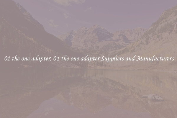 01 the one adapter, 01 the one adapter Suppliers and Manufacturers