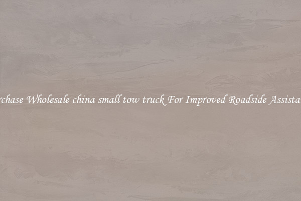 Purchase Wholesale china small tow truck For Improved Roadside Assistance 