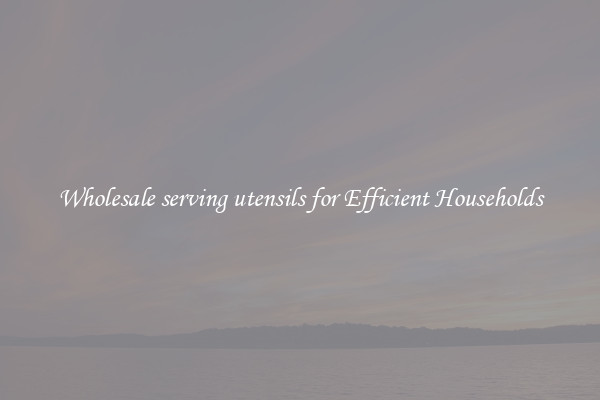 Wholesale serving utensils for Efficient Households