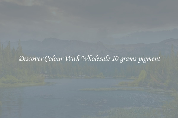Discover Colour With Wholesale 10 grams pigment