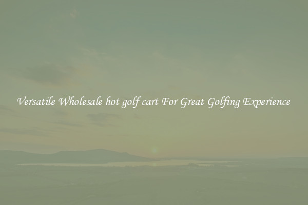 Versatile Wholesale hot golf cart For Great Golfing Experience 