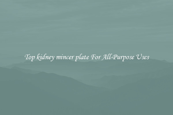 Top kidney mincer plate For All-Purpose Uses
