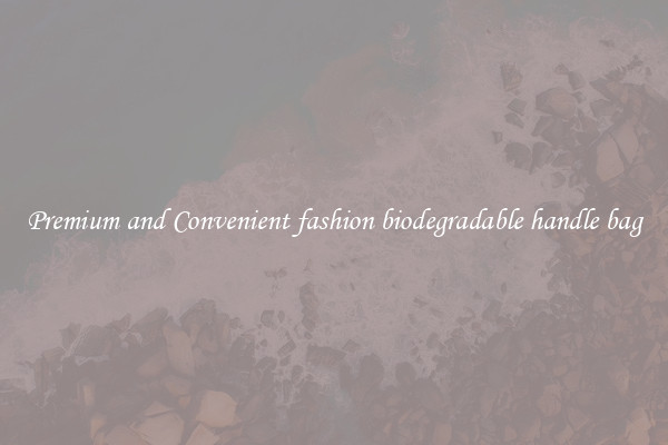 Premium and Convenient fashion biodegradable handle bag