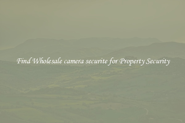 Find Wholesale camera securite for Property Security