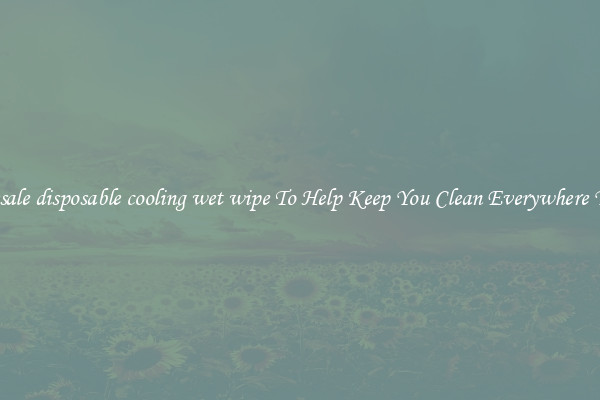 Wholesale disposable cooling wet wipe To Help Keep You Clean Everywhere You Go